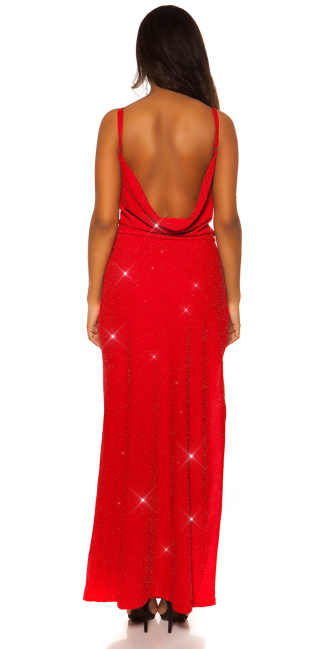 Red-Carpet Evening Dress wrap look Redsilver
